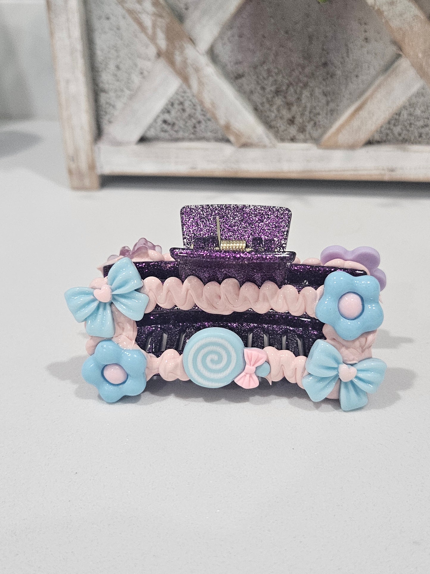 Purple bloom clip