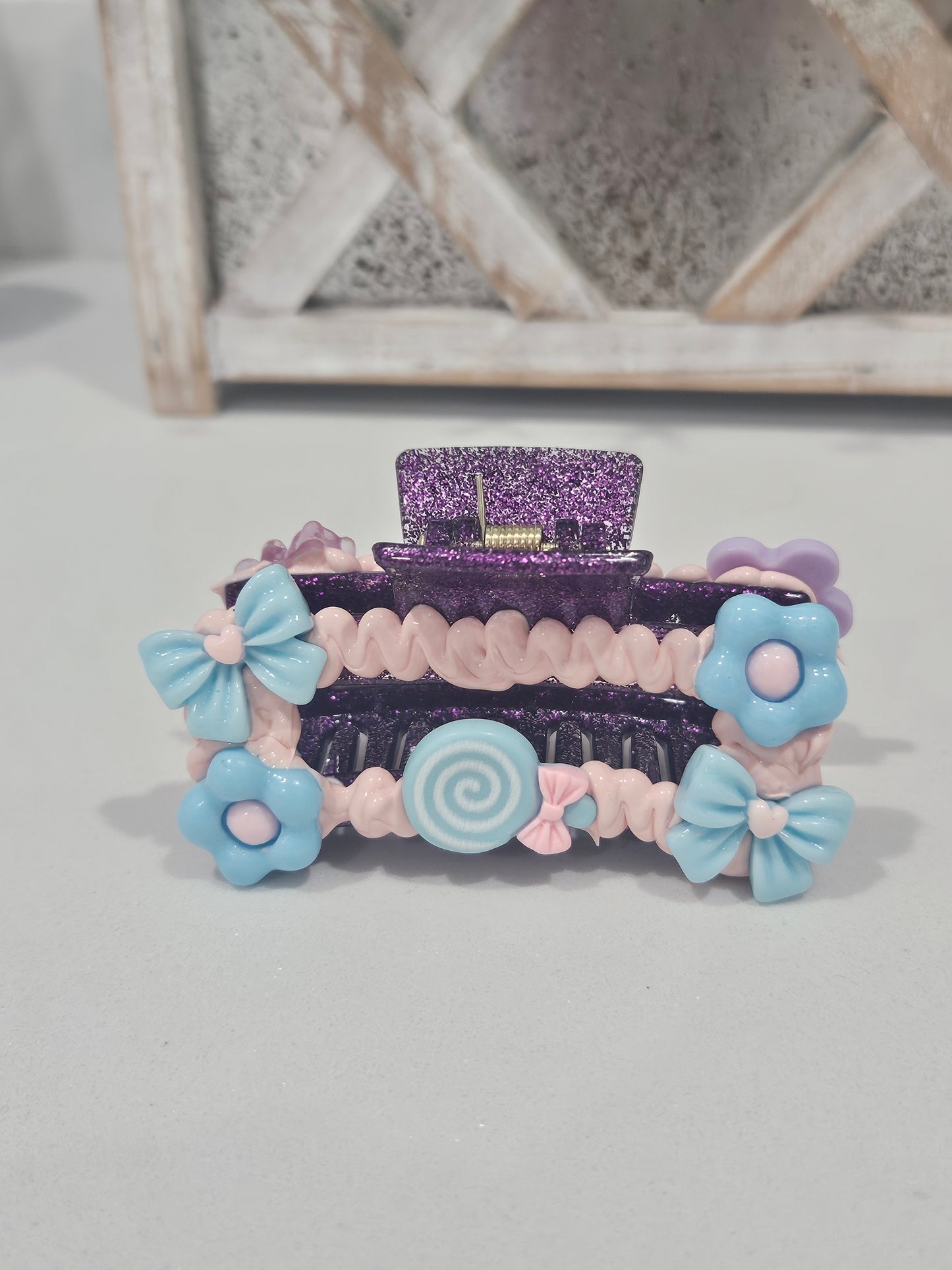 Purple bloom clip