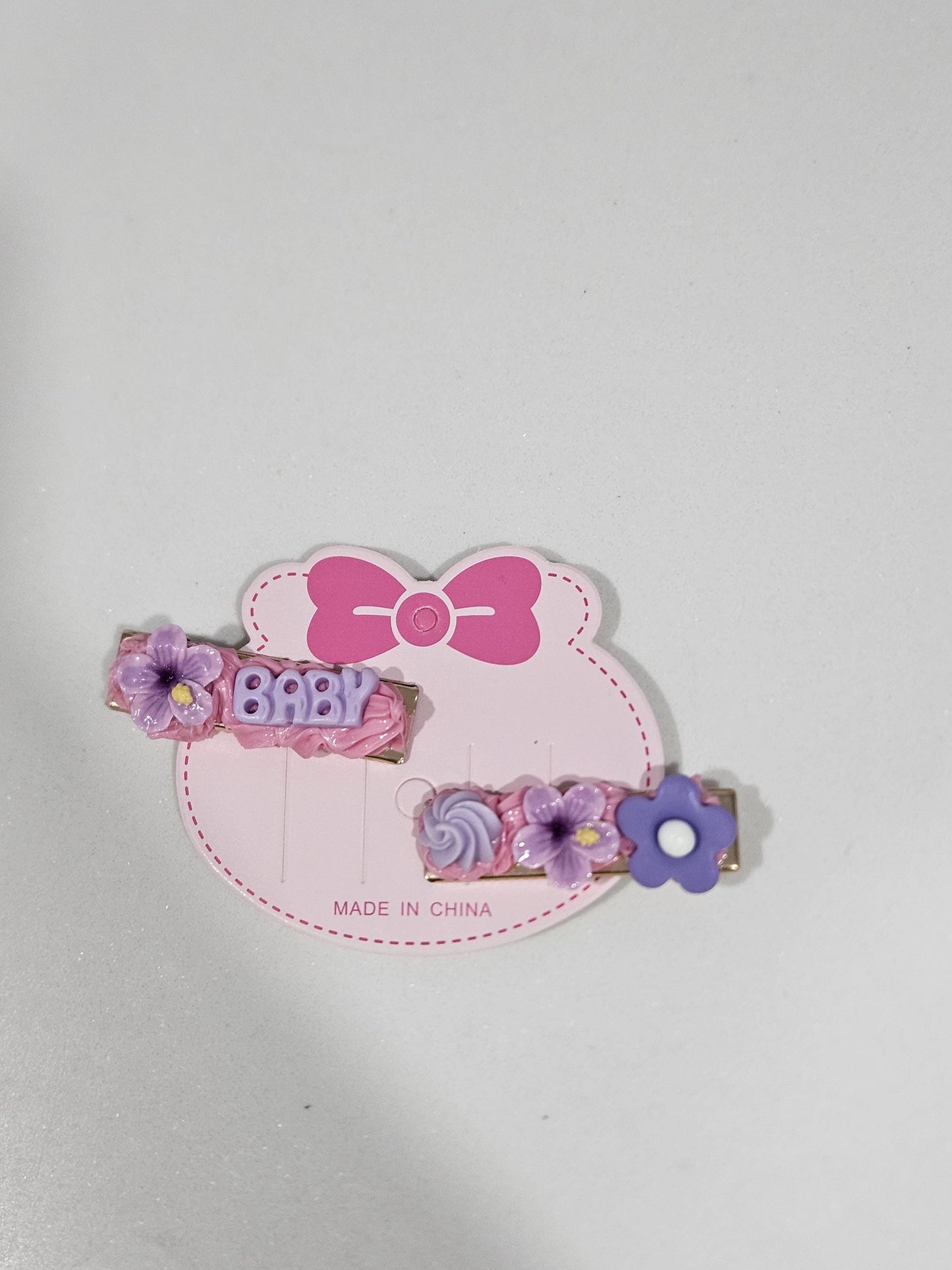 Purple bouquet clips