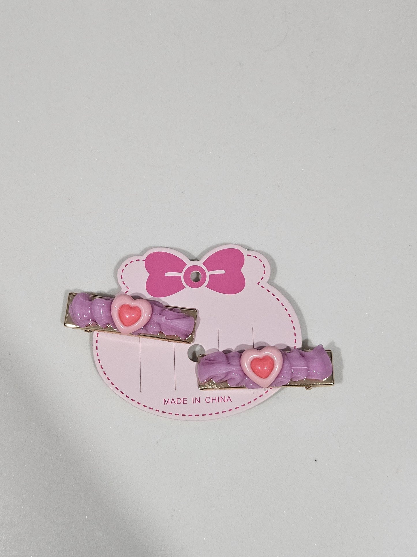 Purple heart clips